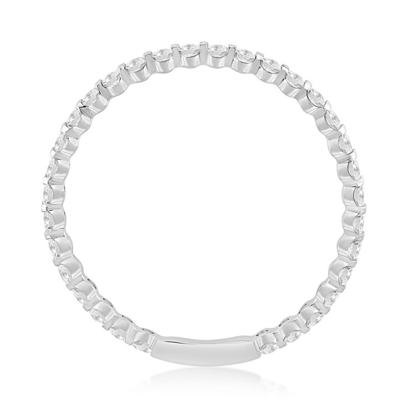 Lab Grown Diamond 1/2ctw. Round Eternity Wedding Ring in 14k White Gold image number null